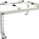 Mini Split Stand Ground Mounting Bracket Pad for 9,000-24,000BTU AC/Heating System/Ductless Air Conditioner,Anti-Vibration Heavy-Duty Vibration Absorber Condenser Adjustable Base 400LBS Load Capacity (White 1)