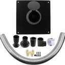 2026 Heavy Duty Upgraded Generator Exhaust Extension Silencer Kit With Insulated Through-Wall Mounting Plate, Reduce Noise By 52% and Safe Emission Exhaust Gas