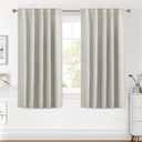 H.VERSAILTEX Blackout Curtains Thermal Insulated Window Treatment Panels Room Darkening Blackout Drapes for Living Room Back Tab/Rod Pocket Bedroom Draperies (2 Panels, Ivory/Cream, 42 x 54 Inch)