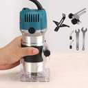 Router Tool, Wood Router Trimmer Power Electric Hand Trim Palm Woodworking cortadora de madera router para madera Laminate Milling Engraving Joiner Tool for Slotting Carving 800W 30000R/MIN