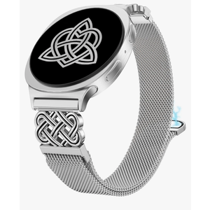 Stainless Steel Magnetic Loop Compatible with Samsung Galaxy Watch 8 40mm 44mm/Watch 8 Classic 46mm(2025) Women Metal Mesh Celtic Knot Dressy Strap