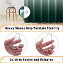 Arotive Shower Curtain for Bathroom, Dark Green and White Ombre Fabric Shower Curtain Sets with 12 Hooks, Waterproof & Machine Washable, 72x72 Inches