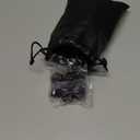 Poludie 6 Sets DND Dice, Polyhedral Dice Set (42pcs) with Leather Dice Bag, D&D Dice Set for Dungeons and Dragons, RPG Table Games (Sickle Font Black Series)