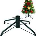 Metal Christmas Tree Stand, 16.5 Inch Folding Xmas Tree Stand Replacement Tree Stand Base for 3 Ft to 6 Ft Christmas Artificial Trees Fake Tree, Green