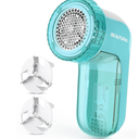BEAUTURAL Fabric Shaver and Lint Remover, Sweater Defuzzer with 2Speeds, 2 Replaceable Stainless Steel Blades, Battery Operated, Remove Clothes Fuzz, Lint Balls, Pills, Bobbles