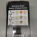 Joined Rotary Cheese Grater with Handle - Mandoline Slicer with 3 Stainless Steel Drum Blades-Vegetable Slicer Walnuts Grinder Cheese Shredder Round Mandoline with Peeler (Large)