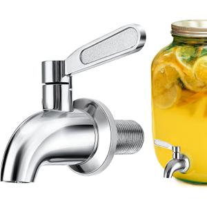 Stainless Steel Spigot for Beverage Dispenser, No Leakage Water Spout Drink Bucket Tap Glass Water Jug Spout Faucet Water Dispenser Replacement Parts