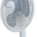 Comfort Zone Oscillating Table Fan with Adjustable Tilt, Convenient Push Button Controls, Quiet, 16 inch, 3 Speed, Desk Fan, Airflow 15.75 ft/sec, Ideal for Home, Bedroom, Dorm & Office, CZ161WT (White)