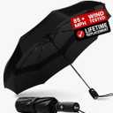 REPEL Windproof Travel Umbrella - Compact & Withstands Winds up to 85MPH , Strongest Premium Auto Folding Umbrella for Rain and Sun - Durable, Light & Portable for Women & Men , Fits Backpack & Cars