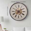 Homestia 15.75 Inch Minimalist Wall Clock,Silent Non-Ticking,Roman Numerals