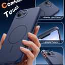 FNTCASE for iPhone 17e & iPhone 16e Case: [Compatible with Magsafe] Solid Matte Magnetic Phone Cover with [Full Camera Protection] [Screen Protector] Military Grade Shockproof Protective, Blue