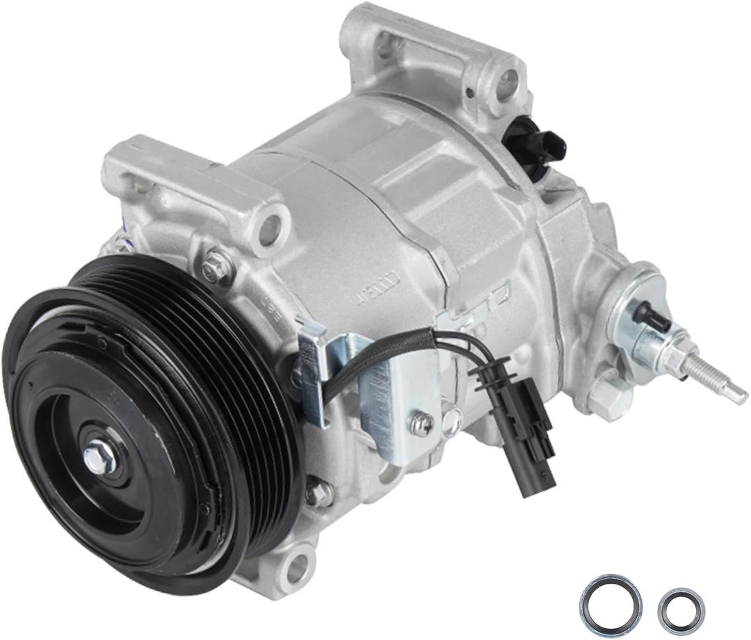 Air Condition A/C Compressor with Clutch for Chevrolet Silverado 2500/3500 HD 6.6L 2015-2023, for GMC Sierra 2500/3500 HD 6.6L 2015-2023, Replace CO29169C