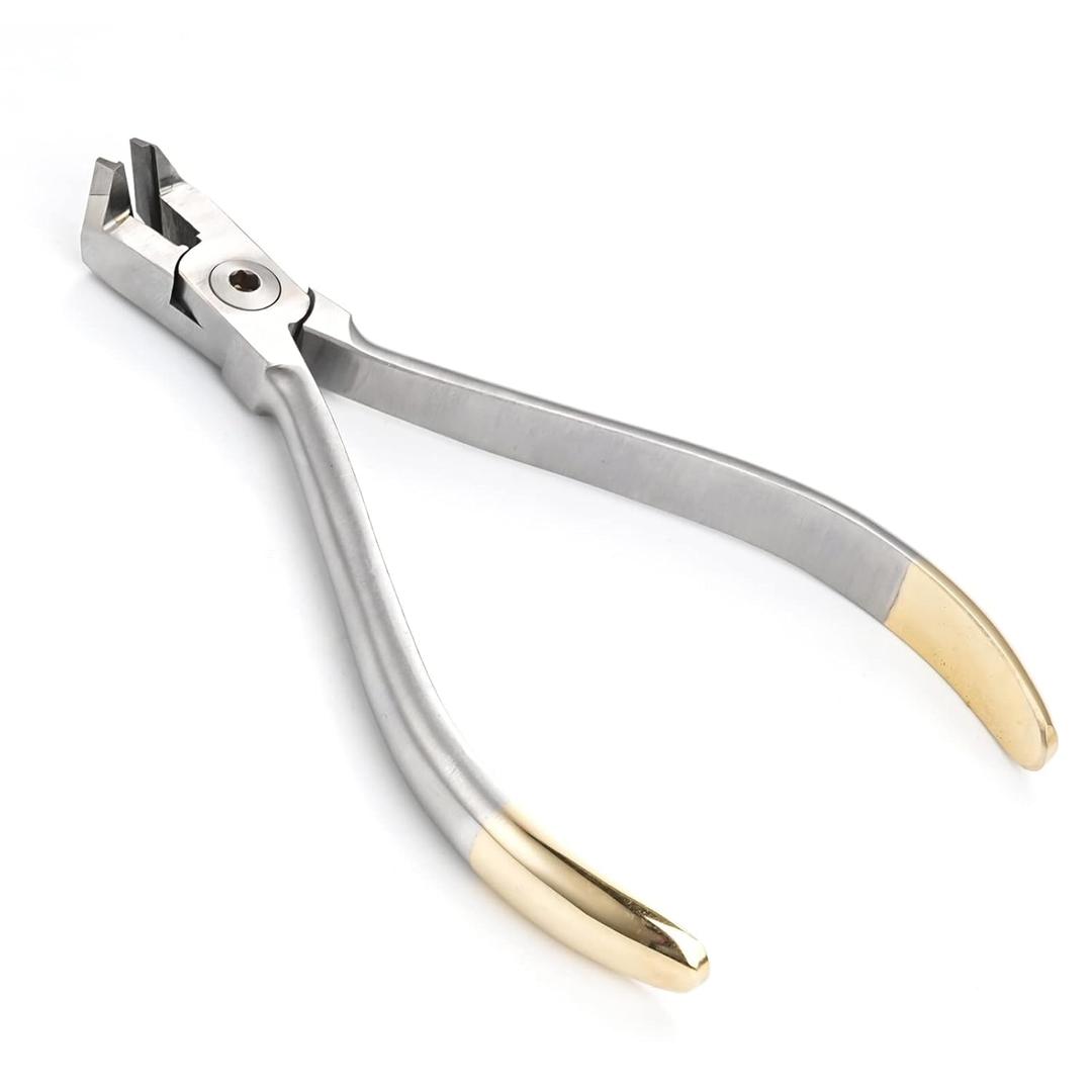Distal End Cut Plier, Hold & Cut Hard and Soft Wire Orthodontic Cutter, Stainless Steel Dental Filaments Ends Cutting Tool, Braces Removal Tool, Dental Instrument Tool
