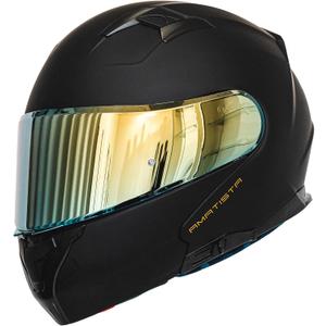 HAX Modular Flip-Up Dual Visor Motorcycle Helmet Adult DOT/ECE Approved | Lightweight, Comfortable, and Stylish Helmet for Men and Women - Amatista Series Matte Black XL