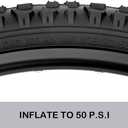 MOHEGIA Mountain Bike Tires Set: 2-Pack 20/24/26x1.95 Inch Folding Replacement Bicycle Tires and Pair Inner Tubes with Tire Levers for MTB Off-Road Bike