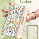 Slohif Server Book for Waitress Cute Serving Books with Zipper Pocket Accessories Leather Server Check Book Restaurant Waiter Server Booklet Organizer Ticket Book Holder Floral Simple