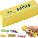 2 x Butter Squishy, Soft Scented Fidget Squishy, Butter Squishy Toy, Cream Scented Butter Squeeze ToySlow Rising Butter Stick Stress Relief Toy for Relaxation,Office Desk Decor (Yellow), 5.3inch