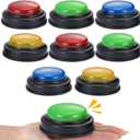 8 Pack Buzzers for Trivia Games,Classroom Must Haves Answer Buzzers, Family Feud Buzzer with Lights and Sound for Quizzes Party, Game Show Buzzer Buttons for Kids, Adults and Teacher Supplies