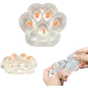 Giant Taba Squishy Cat Paw - Carrot Big Taba Squishies for Stress Anxiety Relief & Desk Decor- Jumbo Soft Fidget Toys for Adults Gift - Slow-Rise Squeeze Cute Taba Squishies Sticky