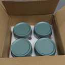 300ml/10oz Overnight Oats Container with Green Screw Lids 4Pcs Wide Mouth Glass Food Jars Airtight Yogurt Bottle for Salad Dressing Fruits Jam Candy Cookies Snacks