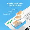 EIOTCLUB Data SIM Card for 360 Days - Compatible with USA Nationwide Networks for Unlocked Security Solar and Hunting Trail Game Cameras IoT Device (USA Coverage, Triple Cut 3-in-1)
