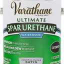 RUST-OLEUM 1 gal Brands 250231 Clear Varathane, Diamond Water-Based Spar Urethane, Satin, 1-Gallon