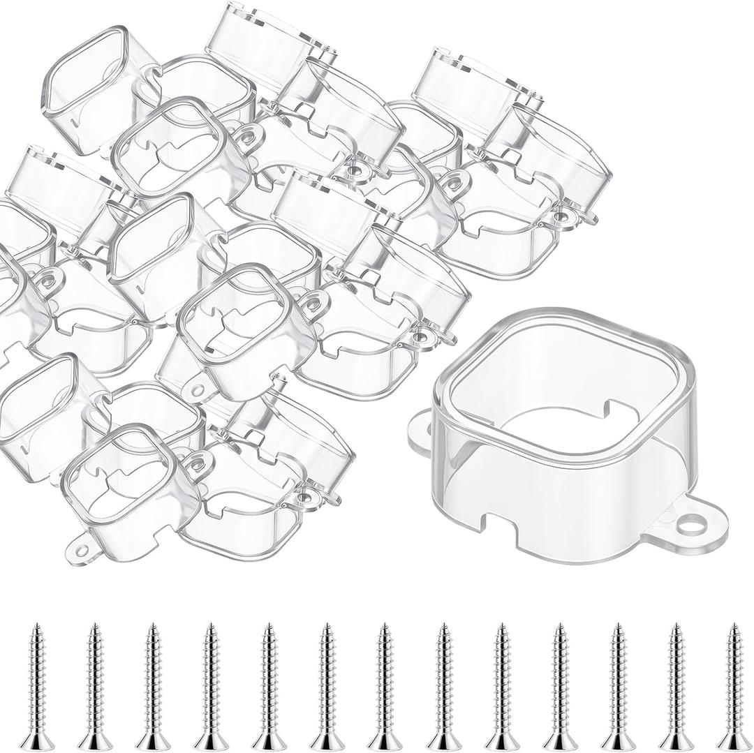 Kittmip 120 Pcs Mount Compatible with 200 ft Govee Pro H706 H806 Permanent Outdoor Lights Brackets with Screws for Soffit, Clip Replace Glue (Clear)