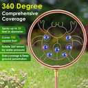 34" H Copper Coated Stainless Steel Ornamental Sprinkler, Corrosion Resistant Garden Rotating Sprinkler 360 Degree Shape Decorative for Lawn Garden Landscape (Ladybug)