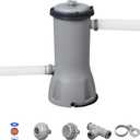 Bestway Flowclear 1,000 Gallons Per Hour 120 Volt Above Ground Swimming Pool Water Filter Pump Cartridge with Automatic Shut Off Timer (Gray)