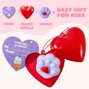 JOYIN 28 PCS Mochi Squishy Toys with Valentine Cards and Filled Hearts Party Favors for Kids Valentine Gifts Classroom Exchange, Kawaii Stress Relief Toy for Valentines Day Gift Exchange, Game Prizes