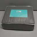 DREAMCARE Queen Size Sheets - Cooling Bed Sheets - 4pcs Set - up to 15" Deep Pocket Queen Sheet Set - Sheets Queen Size Bed - Soft & Long Lasting 100% Fine Brushed Polyester with Side Pocket - Grey