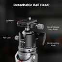 SmallRig 166.5cm / 65.6" Carbon Fiber Monopod for Camera, Compact Camera Monopod with One-Touch Height Adjustment, Max. 5kg Playload Ball Head, Storage Size of 68cm / 26.8", Weighs 1.72kg / 3.8lb