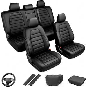 Custom Seat Covers for Honda CRV 2017-2022 Front Rear Set-Black
Faux Leather Car Seat Covers,5-Piece Set, Includes Neck Pillows, Armrest Cover, Steering Wheel Cover & Seat Belt Covers
