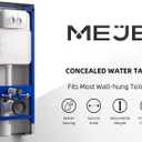MEJE #MZE014P- In-Wall Toilet Tank Carrier with Dual-Flush Actuator Plate, White (Compitable with #MZE014P Wall-Hung Smart Toilet to work as A Intelligent Toilet Combo)