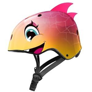 OutdoorMaster Kids Helmet, Bike Helmet for 1 Year Older Toddlers to Youths, 2 Sizes, Dial Fit Adjustment, Premium Safety & Ventilation, Multi-Sport Helmet for Bicycles, Skates, Scooters & Longboards (S 49-53 cm, Pink Dinosaur)