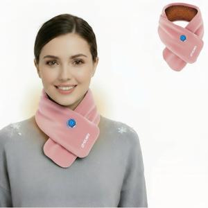 USB-Powered Heated Scarf, Graphene 3-Second Heat Neck Warmer, Cordless Heating Pad for Neck Pain Relief, Winter Camping Gifts (Power Bank Not Included)