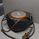 Ruvup Retractable Garden Hose Reel, 5/8in x 100ft Water Hose Reel with Metal Bracket, UV Resistant Automatic Hose Reel Wall Mount for Outside, Slow Retraction Any Length Lock 10 Spray Nozzle (Dark Gray)