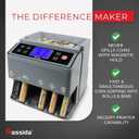 Cassida C300 Professional USD Coin Counter, Sorter and Wrapper/Roller, 300 coins/min, with Quickload and Printing-Compatible,Gray
