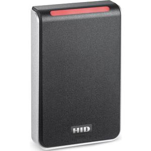 HID Global 40NKS-00-000000 Signo 40 Smart Card Reader, Black with Silver Trim, 13.56mHz Profile, 125kHz, 2.4GHz, Wiegand, 18" Pigtail, Single Gang Box, Mobile Ready, 12 VDC, IP65