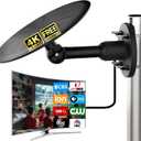 Outdoor TV Antenna for Smart TV, 360 Omni-Directional Digital HDTV Antenna, UHF VHF Reception for Roof, Attic & RV, Supports 4K 1080P OTA Local Channels, All-Weather Design, 32.8ft Coaxial Cable