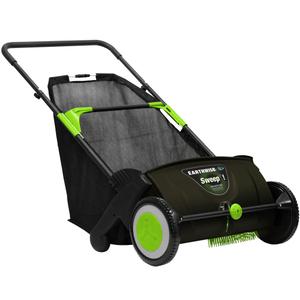 Earthwise LSW70021 21-Inch Width Leaf & Grass Push Lawn Sweeper, Black