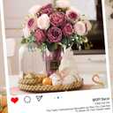Geosar 8 Bundles Artificial Peonies Flowers Fake Silk Peony Bouquet Faux Peonies Flowers Bulk for Decoration Vase Floral Arrangements Wedding Party Table (Dusty Pink,Dusty Rose)