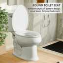 Angol Shiold Elongated Toilet Seat - Slow Close Hinges, Ergonomic Design with Grip-Tight Bumpers, Safe Easy-Clean PP Material (White, 18.5" Elongated)