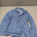 OCHENTA Boys Denim Button Down Shirt Long Sleeve Kids Casual Cowboy Chambray Top Jeans Clothes Light Blue Tag 140-7-8Y