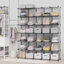HOMIDEC Closet Organizer, 12-Cube Closet Organizers and Storage, Portable Closet Shelves, Clothing Storage (Grey)
