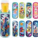 8 Pcs Ice Pop Sleeves, Reusable Washable Popsicle Sleeves for Freeze Protection & Insulation, Popsicle Holder for Kids with 8 Cute Patterns, Neoprene Colorful Sleeves for Boys and Girls