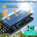 8000W Solar Street Light, Dusk to Dawn Solar Lights Outdoor with Motion Sensor and Remote Control for Yard Parking Lot, Garage, Street (Black)
