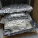 2 Pack Outdoor Column Lights, Traditional Waterproof Garden Post Light Aluminum Modern Fence Pillar Lamp Outdoor External Patio Landscape Glass Post Lantern E26 Fixture (B-Black)