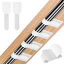 4 x 36PCS Cable Organizer Hook and Loop Cable Ties, Self Adhesive Hook and Loop Cable Straps Sticky-Back Cable Management Cord Organizer Cable Clip for Household & Office Essentials (White*36)