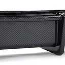 IKON MOTORSPORTS, Rear Bumper Lip Diffuser Compatible with 2018-2022 Honda Accord Sport, PP Carbon Fiber Print Rear Shark Fins Spoiler with Light, 2019 2020 2021